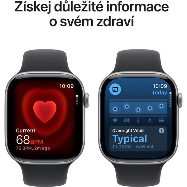 Apple Watch Series 11 (42mm) Vesmírně šedý hliník s černým sportovním řemínkem S/M - Obrázek 5