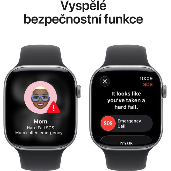 Apple Watch Series 11 (42mm) Vesmírně šedý hliník s černým sportovním řemínkem S/M - Obrázek 6