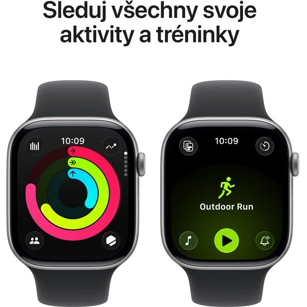 Apple Watch Series 11 (46mm) Vesmírně šedý hliník s černým sportovním řemínkem S/M - Obrázek 4