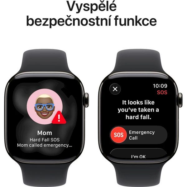 Apple Watch Series 11 Cellular (42mm) Břidlicově šedý titan s černým sportovním řemínkem M/L - Obrázek 6