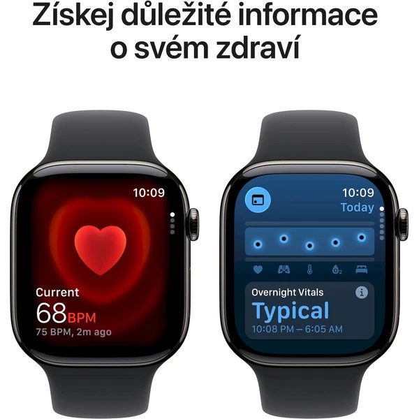 Apple Watch Series 11 Cellular (42mm) Břidlicově šedý titan s černým sportovním řemínkem S/M - Obrázek 5