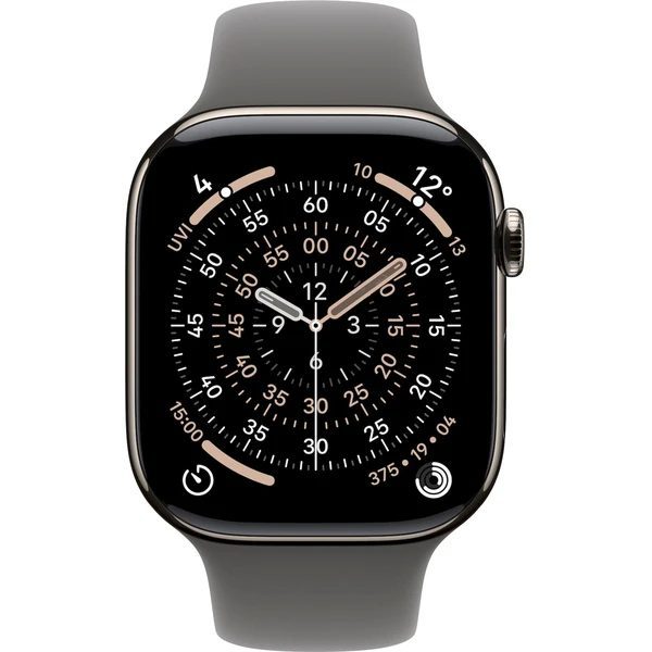 Apple Watch Series 11 Cellular (42mm) Přírodní titan se skálově šedým sportovním řemínkem M/L - Obrázek 2