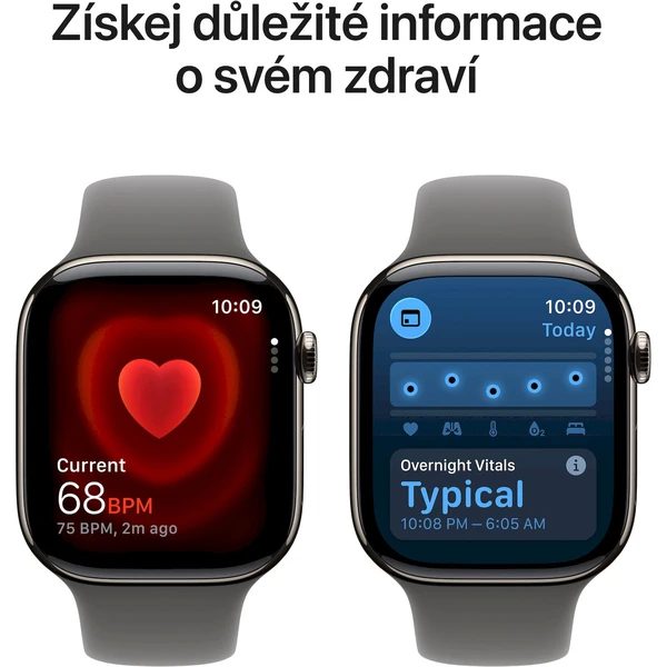 Apple Watch Series 11 Cellular (42mm) Přírodní titan se skálově šedým sportovním řemínkem M/L - Obrázek 5