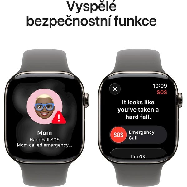 Apple Watch Series 11 Cellular (42mm) Přírodní titan se skálově šedým sportovním řemínkem M/L - Obrázek 6