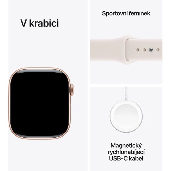 Apple Watch Series 11 Cellular (42mm) Zlatý Titan se světle ruměným sportovním řemínkem S/M - Obrázek 8