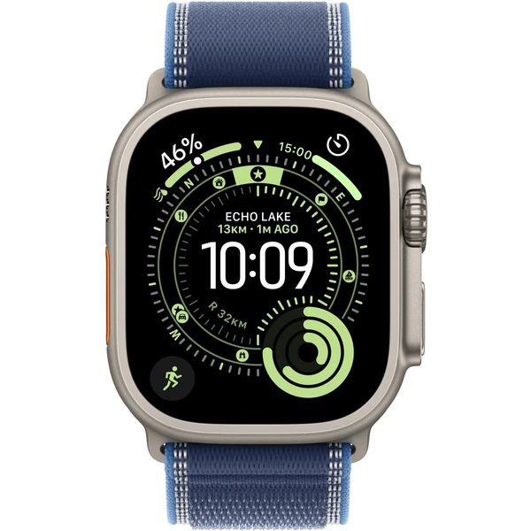 Apple Watch Ultra 3 (2025) 49mm Přírodní titan s modrým/jasně modrým trailovým tahem S/M - Obrázek 2