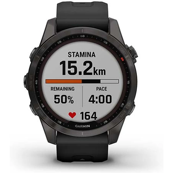Garmin fenix 7S Sapphire Solar Titan Carbon Gray/Black Silicone Band - Obrázek 6