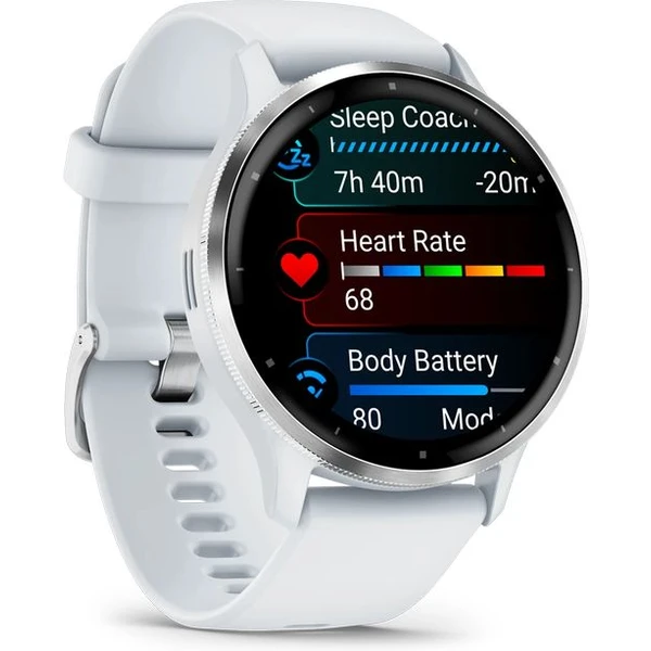 Garmin Venu 3 Silver/WhitestoneSilicone Band - Obrázek 3