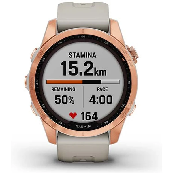 Garmin fenix 7S PRO Solar Rose Gold, Sand Silicone Band - Obrázek 4