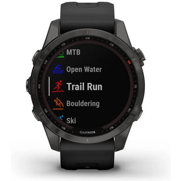 Garmin fenix 7S Sapphire Solar Titan Carbon Gray/Black Silicone Band - Obrázek 7