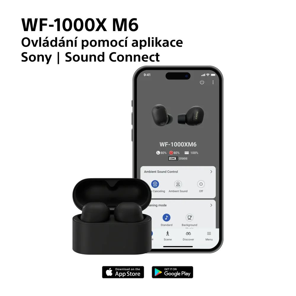 Sony WF-1000XM6 Black - Obrázek 12