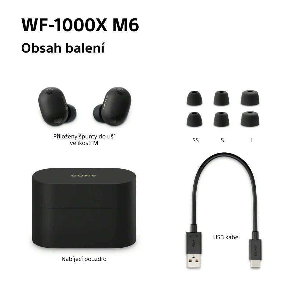 Sony WF-1000XM6 Black - Obrázek 13