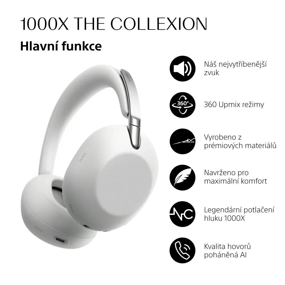 Sony WH-1000X THE COLLEXION Platinum - Obrázek 10