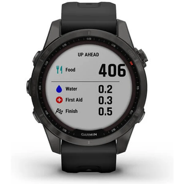 Garmin fenix 7S Sapphire Solar Titan Carbon Gray/Black Silicone Band - Obrázek 8