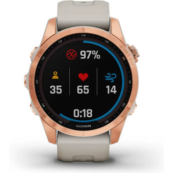 Garmin fenix 7S PRO Solar Rose Gold, Sand Silicone Band - Obrázek 6