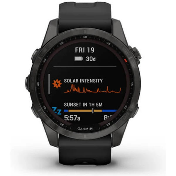 Garmin fenix 7S Sapphire Solar Titan Carbon Gray/Black Silicone Band - Obrázek 9