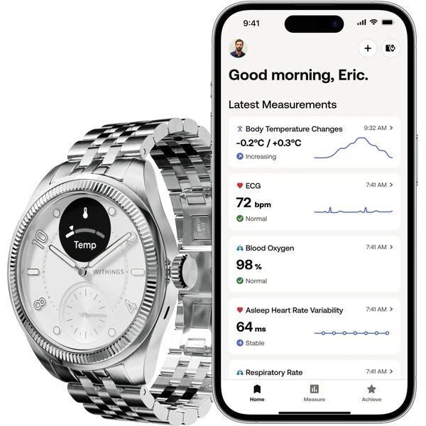 Withings Scanwatch Nova Brilliant Edition 39mm Silver - Obrázek 4