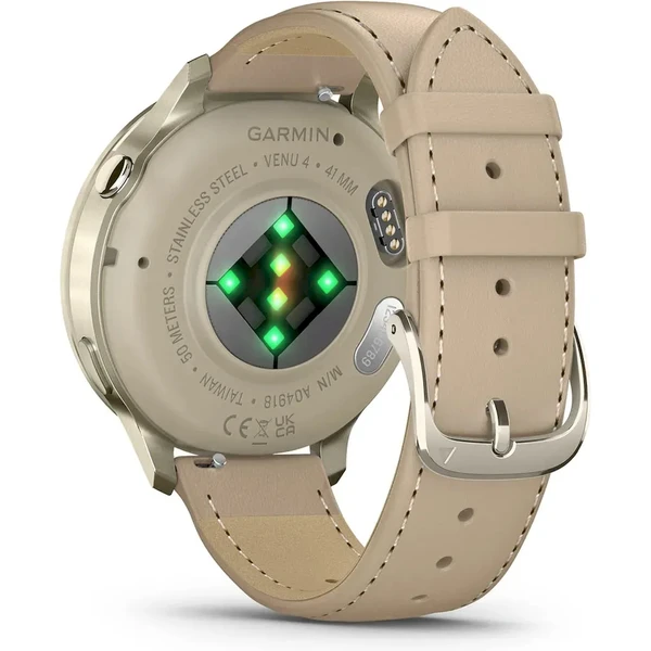 Garmin Venu 4 (41 mm) Gold/White silikonový řemínek a Light Sand kožený řemínek - Obrázek 6