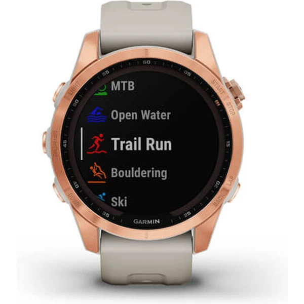 Garmin fenix 7S PRO Solar Rose Gold, Sand Silicone Band - Obrázek 7