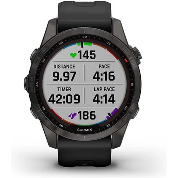 Garmin fenix 7S Sapphire Solar Titan Carbon Gray/Black Silicone Band - Obrázek 10