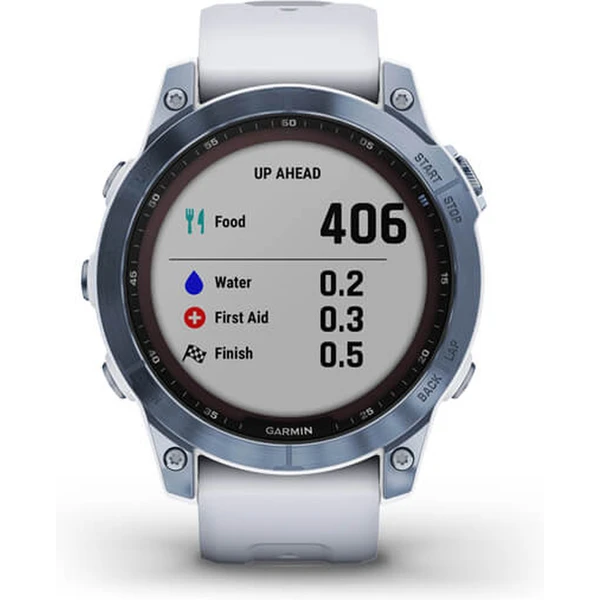 Garmin fenix 7 PRO Sapphire Solar Titan Blue/White Silicone Band - Obrázek 9