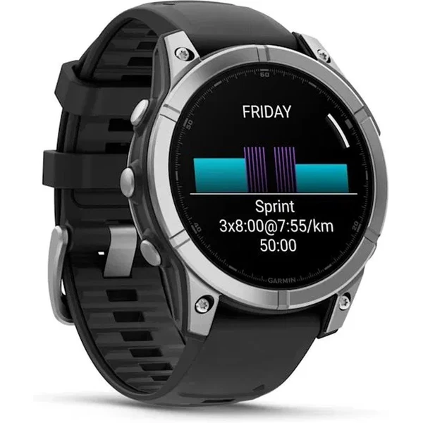 Garmin Fenix E 47 mm Stainless Steel/Black Silicone Band - Obrázek 4