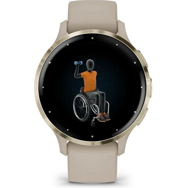 Garmin Venu 3S Cream Gold/French Gray Silicone Band - Obrázek 8