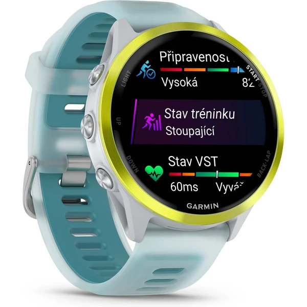 Garmin Forerunner 570 47 mm Yellow hliníková luneta s White/Turquoise poloprůhledným řemínkem - Obrázek 4