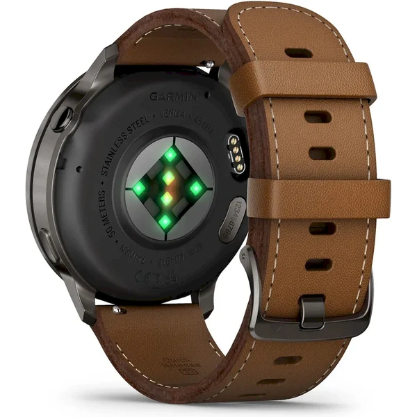 Garmin Venu 4 (45 mm) Slate/Black silikonový řemínek a Brown kožený řemínek - Obrázek 6