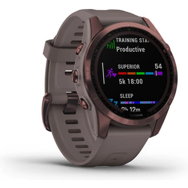 Garmin fenix 7S Sapphire Solar Titan Dark Bronze/Gray Silicone Band - Obrázek 3