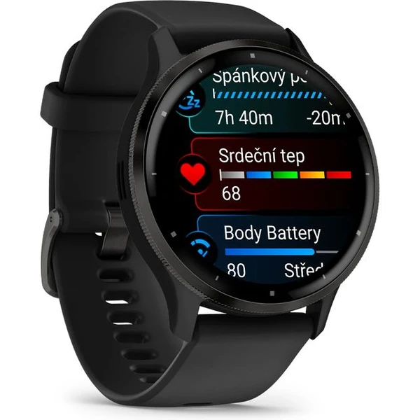 Garmin Venu 3 Slate/Black Silicone Band - Obrázek 3