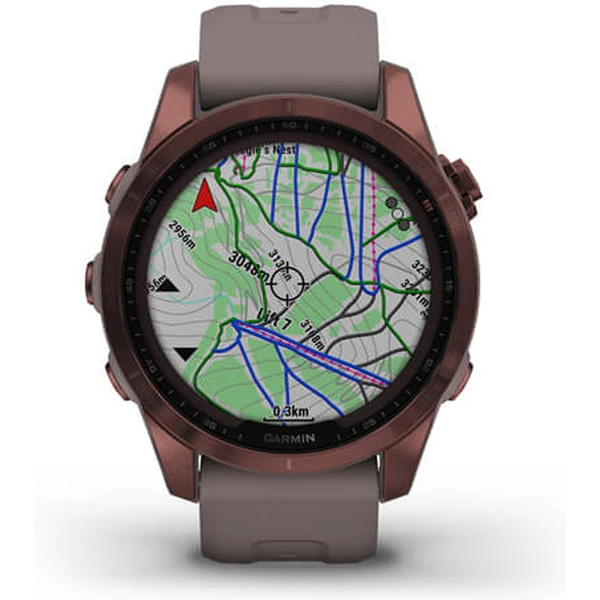 Garmin fenix 7S Sapphire Solar Titan Dark Bronze/Gray Silicone Band - Obrázek 4