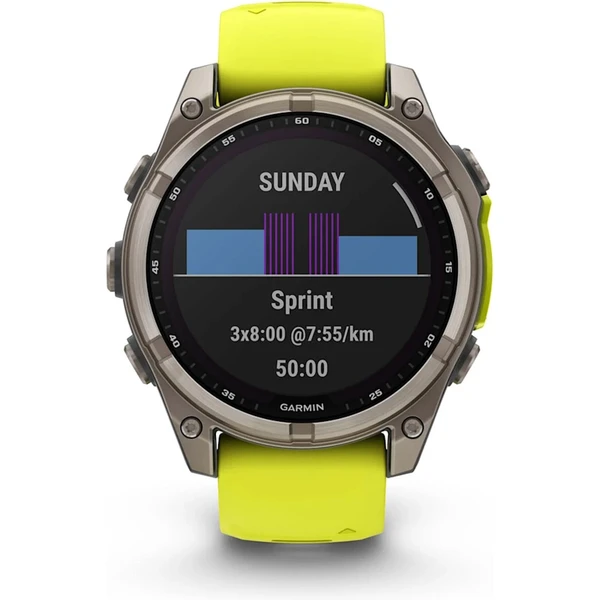 Garmin Fenix 8 Solar 47mm Gray Yellow/Graphite Band - Obrázek 4