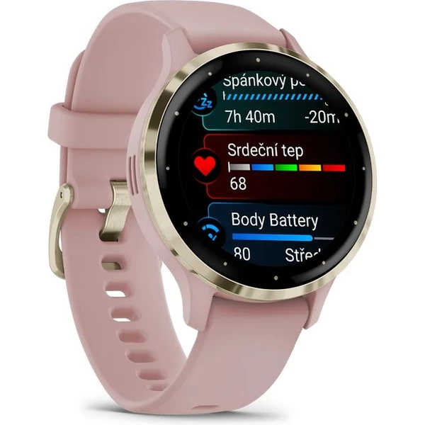 Garmin Venu 3S Cream Gold/Dust Rose Silicone Band - Obrázek 3