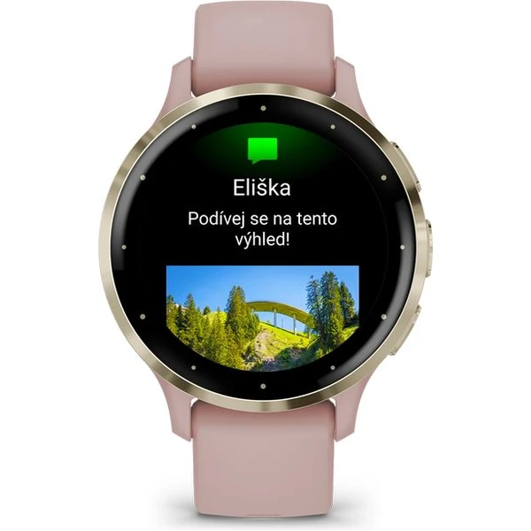 Garmin Venu 3S Cream Gold/Dust Rose Silicone Band - Obrázek 5