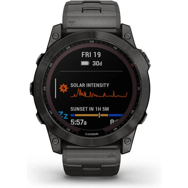 Garmin fenix 7X PRO Sapphire Solar Style, Titan Carbon Gray/Carbon Gray Titan Band - Obrázek 3