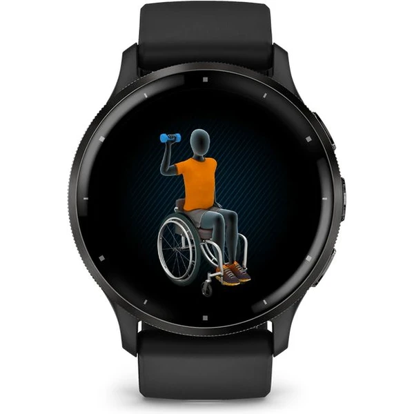 Garmin Venu 3 Slate/Black Silicone Band - Obrázek 6