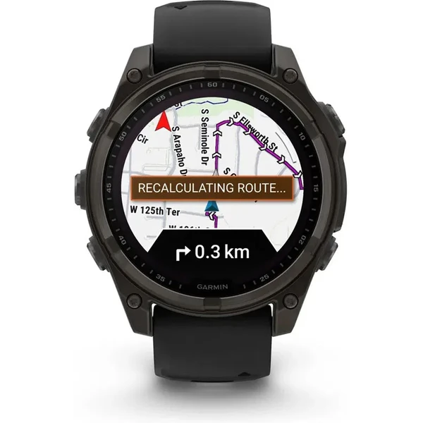 Garmin Fenix E 47 mm Gray Steel/Black Silicone Band - Obrázek 3
