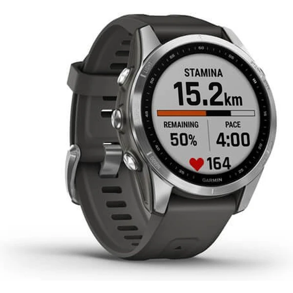 Garmin fenix 7S Glass Silver/Graphite Silicone Band - Obrázek 3