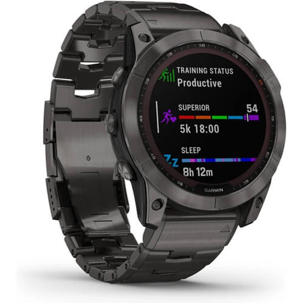 Garmin fenix 7X PRO Sapphire Solar Style, Titan Carbon Gray/Carbon Gray Titan Band - Obrázek 4