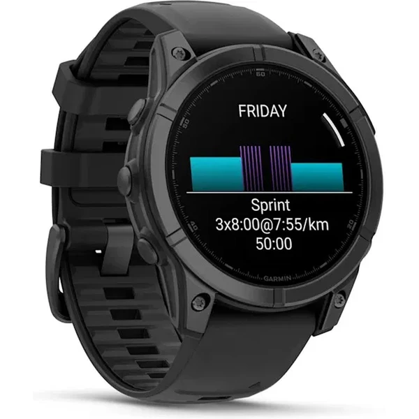Garmin Fenix E 47 mm Gray Steel/Black Silicone Band - Obrázek 4
