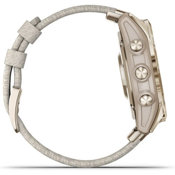 Garmin fenix 7S PRO Sapphire Solar Style, Titan Cream Gold/Cream Nylon Band - Obrázek 5