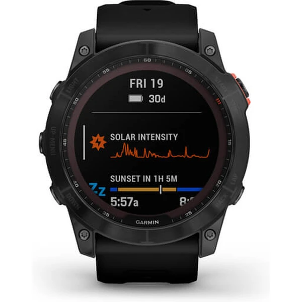 Garmin fenix 7X Solar Gray/Black Silicone Band - Obrázek 3