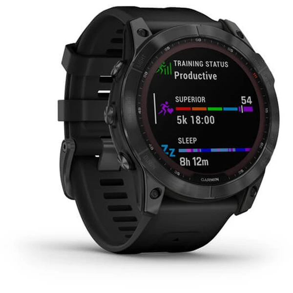 Garmin fenix 7X Solar Gray/Black Silicone Band - Obrázek 4