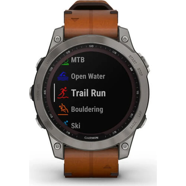 Garmin fenix 7 PRO Sapphire Solar Style, Titan/Brown Leather Band - Obrázek 7