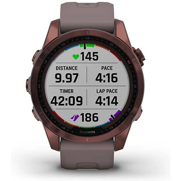 Garmin fenix 7S Sapphire Solar Titan Dark Bronze/Gray Silicone Band - Obrázek 10