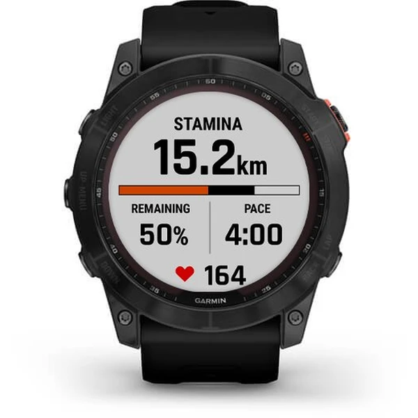 Garmin fenix 7X Solar Gray/Black Silicone Band - Obrázek 5