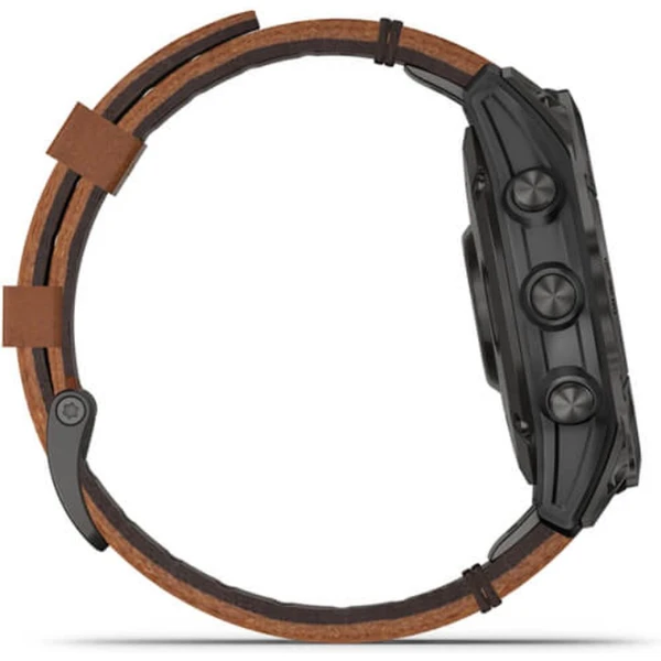 Garmin epix PRO Sapphire Style Black/Brown kožený řemínek - Obrázek 6
