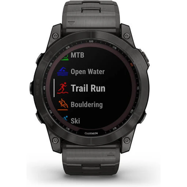 Garmin fenix 7X PRO Sapphire Solar Style, Titan Carbon Gray/Carbon Gray Titan Band - Obrázek 8