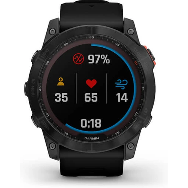 Garmin fenix 7X Solar Gray/Black Silicone Band - Obrázek 7